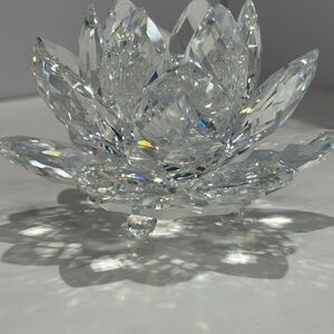 Swarovski Crystal Lotus Candleholder 7600 NR 123 – Original Box – Crystal